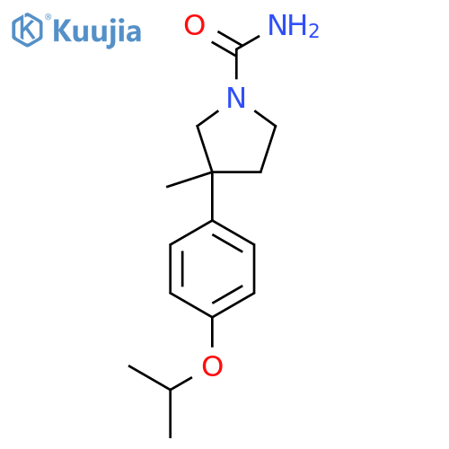 3-Methyl-3-(4-propan-2-yloxyphenyl)pyrrolidine-1-carboxamide structure