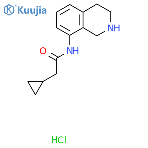 2-cyclopropyl-N-(1,2,3,4-tetrahydroisoquinolin-8-yl)acetamide hydrochloride structure