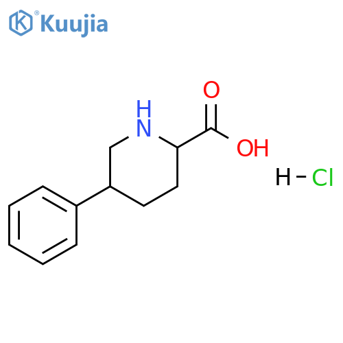 2-Piperidinecarboxylic acid, 5-phenyl-, hydrochloride (1:1) structure