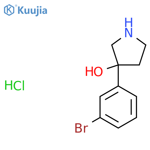 3-(3-Bromophenyl)pyrrolidin-3-ol hydrochloride structure