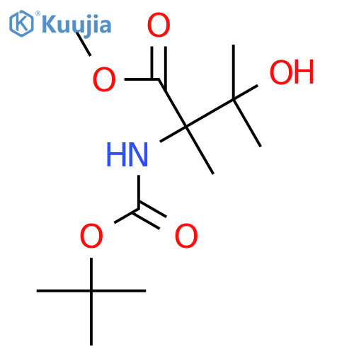 Methyl 2-{[(tert-butoxy)carbonyl]amino}-3-hydroxy-2,3-dimethylbutanoate structure
