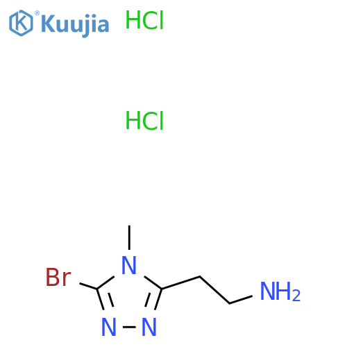 2-(5-bromo-4-methyl-4H-1,2,4-triazol-3-yl)ethan-1-amine dihydrochloride structure