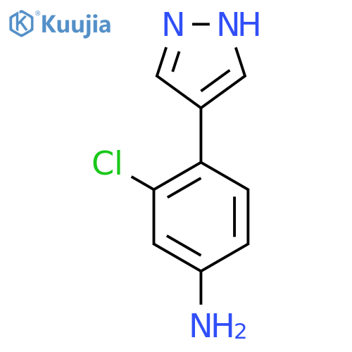 3-chloro-4-(1H-pyrazol-4-yl)aniline structure