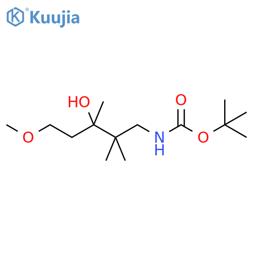 tert-butyl N-(3-hydroxy-5-methoxy-2,2,3-trimethylpentyl)carbamate structure