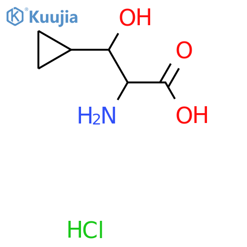 2-Amino-3-cyclopropyl-3-hydroxypropanoic acid;hydrochloride structure
