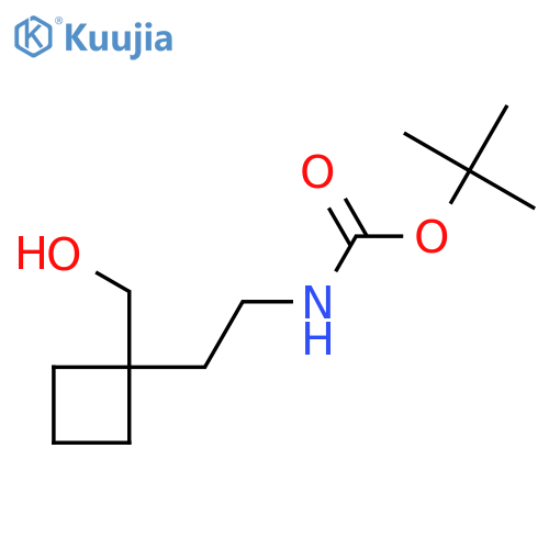 tert-butyl
N-{2-[1-(hydroxymethyl)cyclobutyl]ethyl}carbamate structure