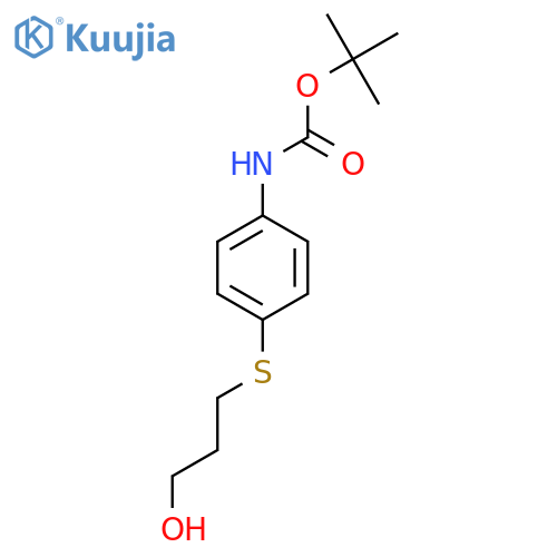 tert-butyl N-{4-[(3-hydroxypropyl)sulfanyl]phenyl}carbamate structure