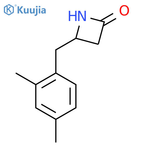 4-[(2,4-Dimethylphenyl)methyl]azetidin-2-one structure