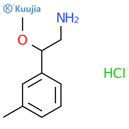 2-Methoxy-2-(3-methylphenyl)ethan-1-amine hydrochloride structure