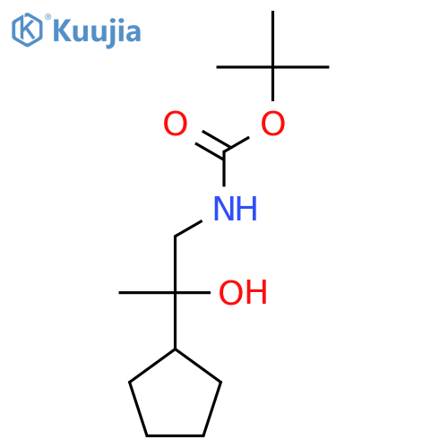 tert-butyl N-(2-cyclopentyl-2-hydroxypropyl)carbamate structure