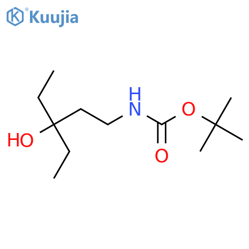 tert-butyl N-(3-ethyl-3-hydroxypentyl)carbamate structure