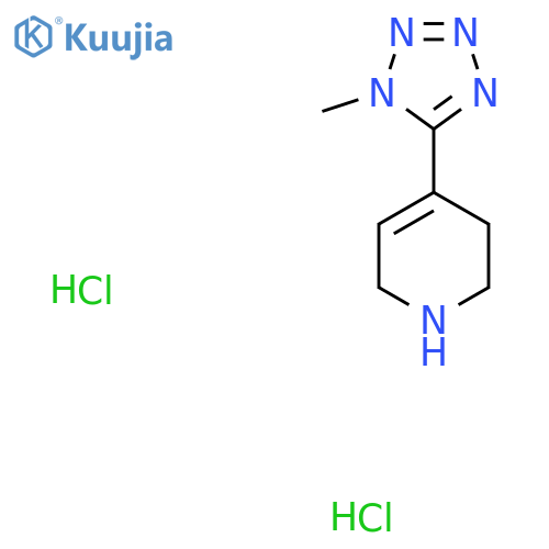 4-(1-Methyltetrazol-5-yl)-1,2,3,6-tetrahydropyridine;dihydrochloride structure