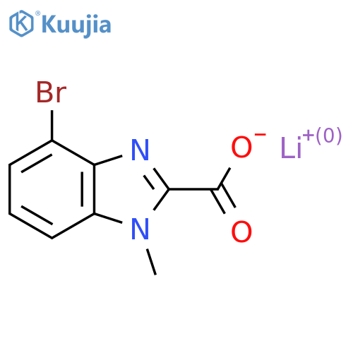 Lithium;4-bromo-1-methylbenzimidazole-2-carboxylate structure