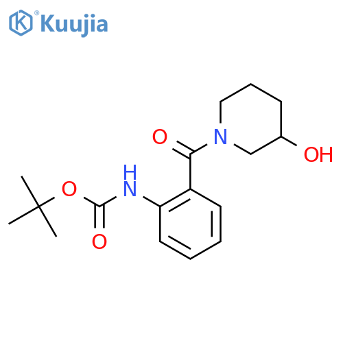 tert-butyl N-[2-(3-hydroxypiperidine-1-carbonyl)phenyl]carbamate structure