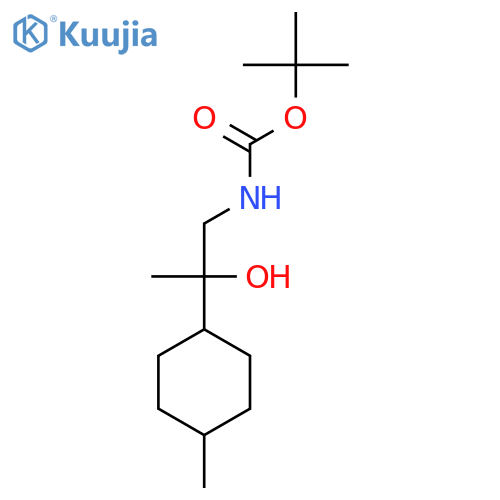 tert-butyl N-[2-hydroxy-2-(4-methylcyclohexyl)propyl]carbamate structure