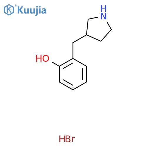2-(Pyrrolidin-3-ylmethyl)phenol;hydrobromide structure