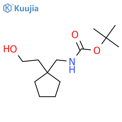 tert-butyl N-{[1-(2-hydroxyethyl)cyclopentyl]methyl}carbamate structure