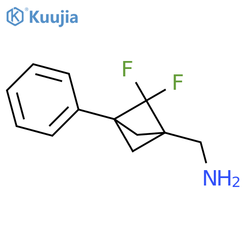Bicyclo[1.1.1]pentane-1-methanamine, 2,2-difluoro-3-phenyl- structure