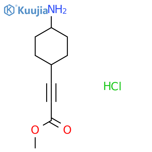 Methyl 3-(4-aminocyclohexyl)prop-2-ynoate hydrochloride structure