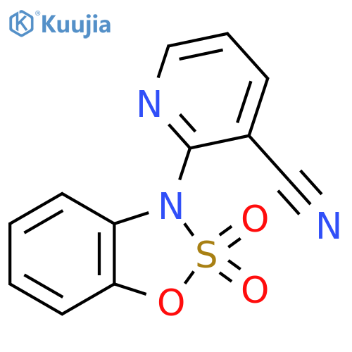 2-(2,2-Dioxo-1,2lambda6,3-benzoxathiazol-3-yl)pyridine-3-carbonitrile structure