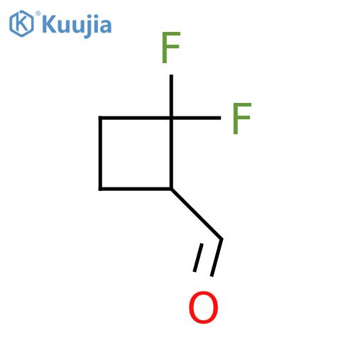 2,2-Difluorocyclobutane-1-carbaldehyde structure