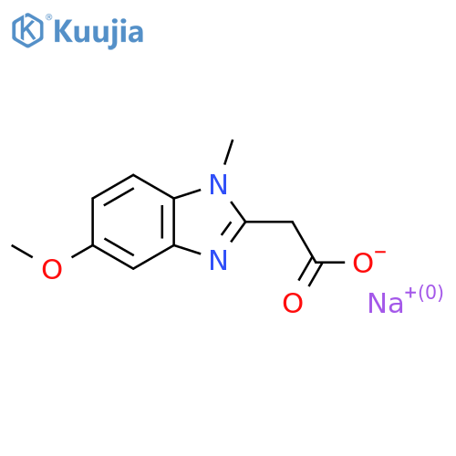 sodium 2-(5-methoxy-1-methyl-1H-1,3-benzodiazol-2-yl)acetate structure