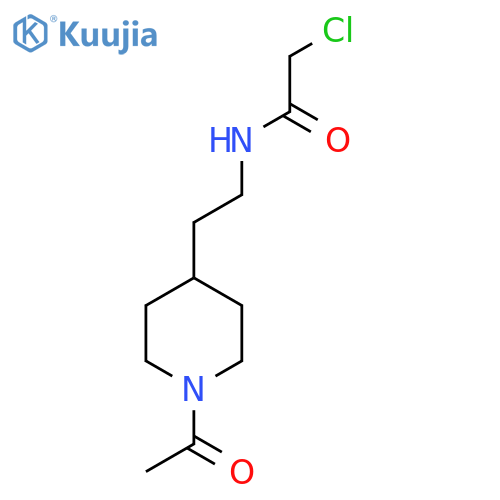 N-[2-(1-acetylpiperidin-4-yl)ethyl]-2-chloroacetamide structure