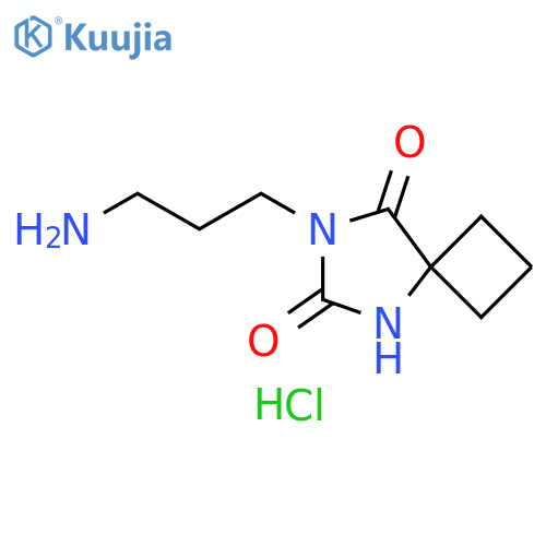 5,7-Diazaspiro[3.4]octane-6,8-dione, 7-(3-aminopropyl)-, hydrochloride (1:1) structure