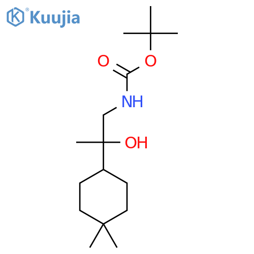 tert-butyl N-[2-(4,4-dimethylcyclohexyl)-2-hydroxypropyl]carbamate structure