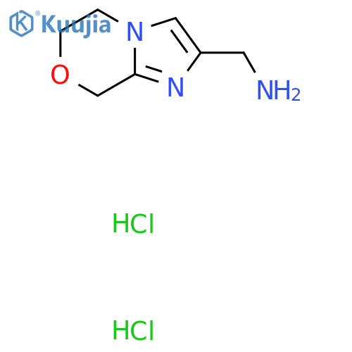 (5,6-Dihydro-8H-imidazo[2,1-c][1,4]oxazin-2-yl)methanamine dihydrochloride structure