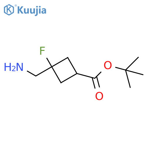 tert-Butyl 3-(aminomethyl)-3-fluorocyclobutanecarboxylate structure