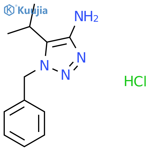 1-Benzyl-5-propan-2-yltriazol-4-amine;hydrochloride structure