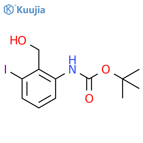 tert-butyl N-[2-(hydroxymethyl)-3-iodophenyl]carbamate structure