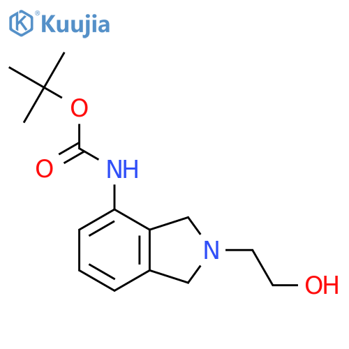 tert-butyl N-[2-(2-hydroxyethyl)-2,3-dihydro-1H-isoindol-4-yl]carbamate structure