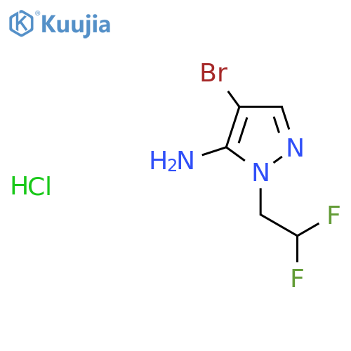 4-bromo-1-(2,2-difluoroethyl)-1H-pyrazol-5-amine hydrochloride structure
