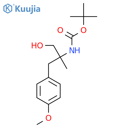 tert-butyl N-{1-hydroxy-2-[(4-methoxyphenyl)methyl]propan-2-yl}carbamate structure