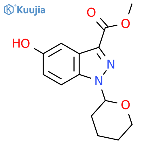 methyl 5-hydroxy-1-(oxan-2-yl)-1H-indazole-3-carboxylate structure