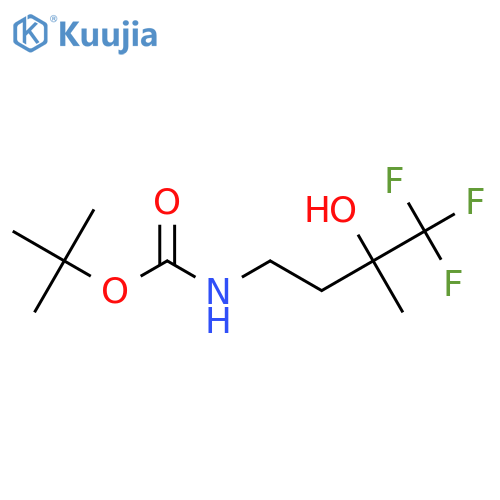 tert-butyl N-(4,4,4-trifluoro-3-hydroxy-3-methylbutyl)carbamate structure