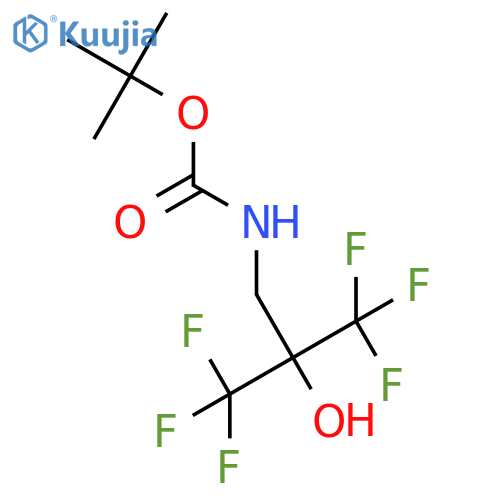 tert-butyl N-[3,3,3-trifluoro-2-hydroxy-2-(trifluoromethyl)propyl]carbamate structure