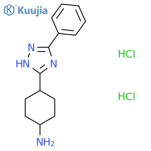 4-(3-Phenyl-1H-1,2,4-triazol-5-yl)cyclohexan-1-amine;dihydrochloride structure