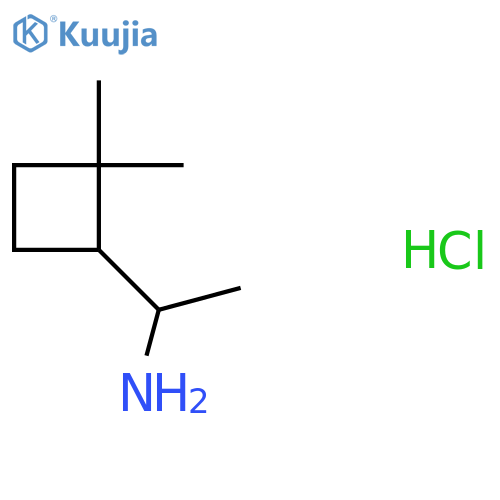 1-(2,2-Dimethylcyclobutyl)ethan-1-amine hydrochloride structure