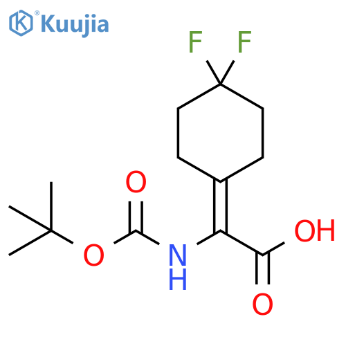 2-(4,4-Difluorocyclohexylidene)-2-[[(1,1-dimethylethoxy)carbonyl]amino]acetic acid structure