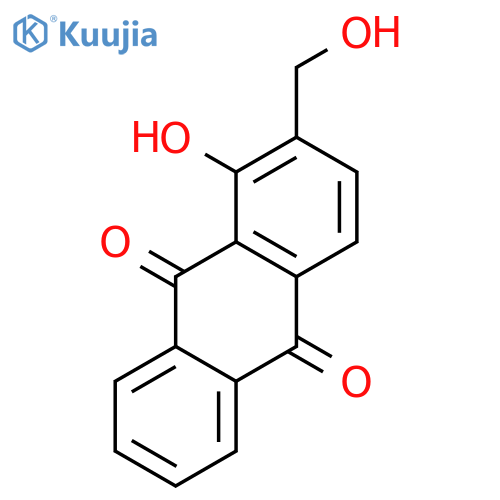 9,10-Anthracenedione,1-hydroxy-2-(hydroxymethyl)- structure