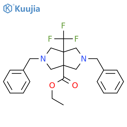 ethyl (3as,6as)-2,5-dibenzyl-6a-(trifluoromethyl)-octahydropyrrolo3,4-cpyrrole-3a-carboxylate structure