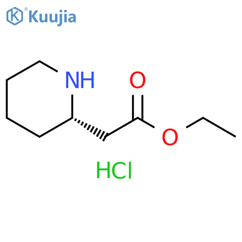 ethyl (S)-2-(piperidin-2-yl)acetate hydrochloride structure