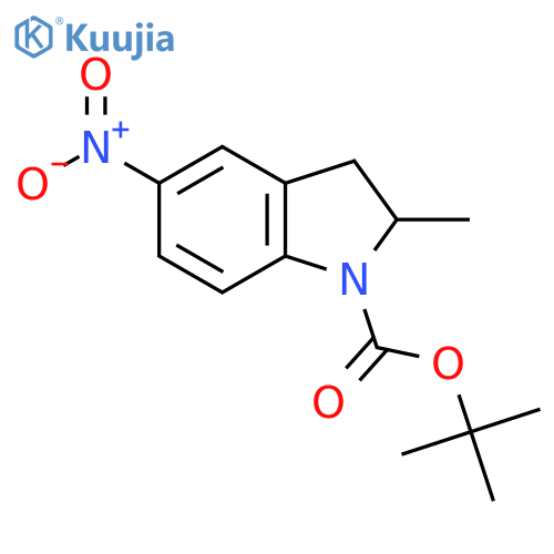 tert-butyl 2-methyl-5-nitro-2,3-dihydro-1H-indole-1-carboxylate structure