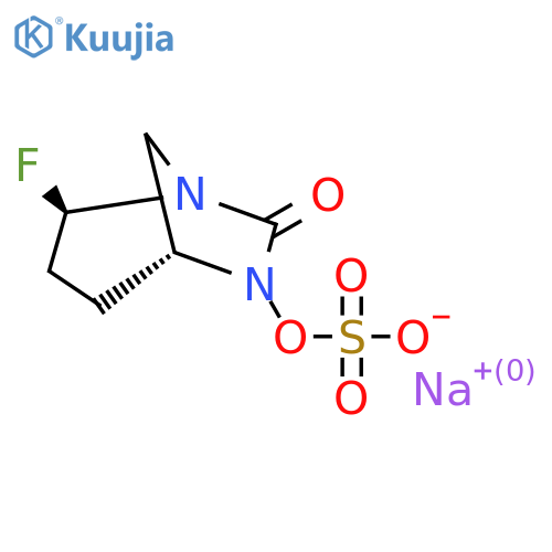 sodium;[(2R,5R)-2-fluoro-7-oxo-1,6-diazabicyclo[3.2.1]octan-6-yl] sulfate structure