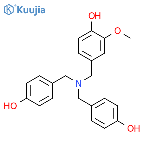 4-[[Bis[(4-hydroxyphenyl)methyl]amino]methyl]-2-methoxyphenol structure