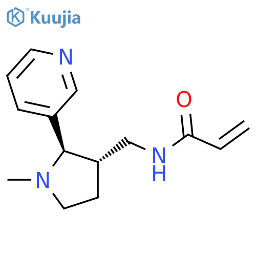 N-{(2R,3S)-1-methyl-2-(pyridin-3-yl)pyrrolidin-3-ylmethyl}prop-2-enamide structure