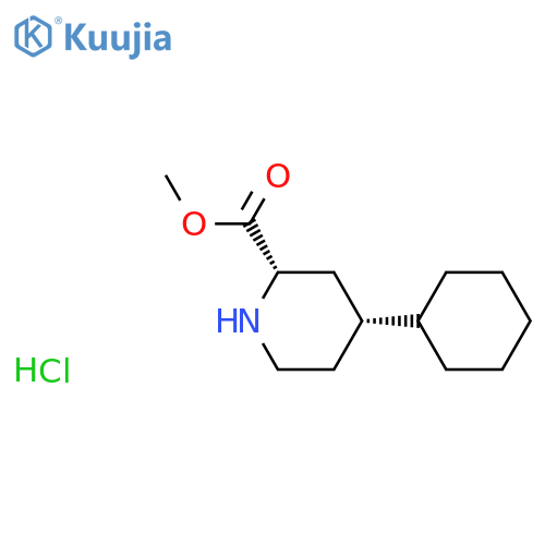 Methyl (2S,4R)-4-cyclohexylpiperidine-2-carboxylate;hydrochloride structure